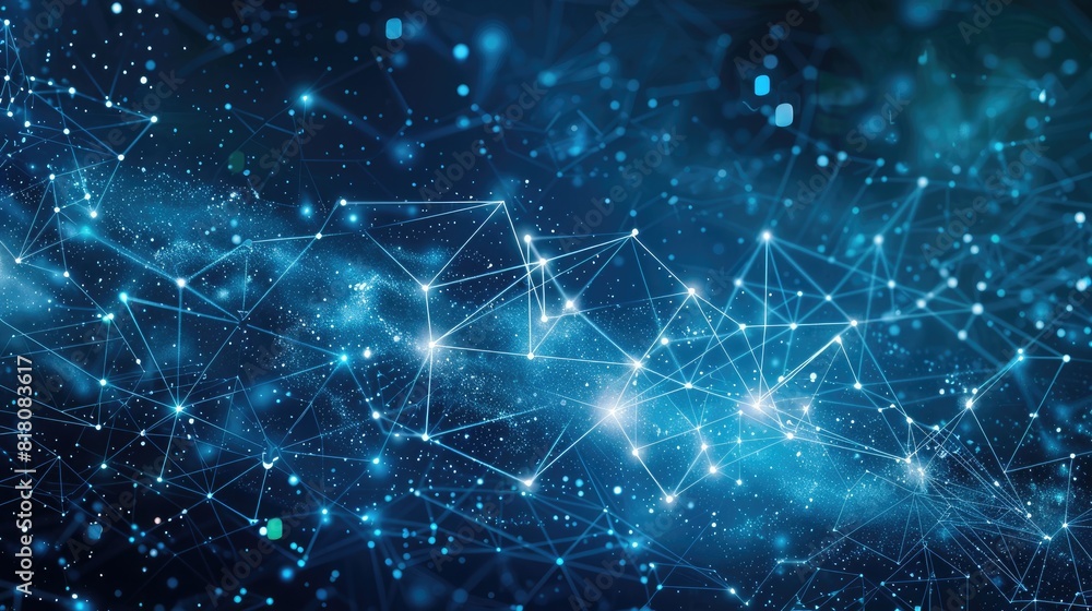 Blue technology network.. Generative AI Blue technology network.. Generative AI
