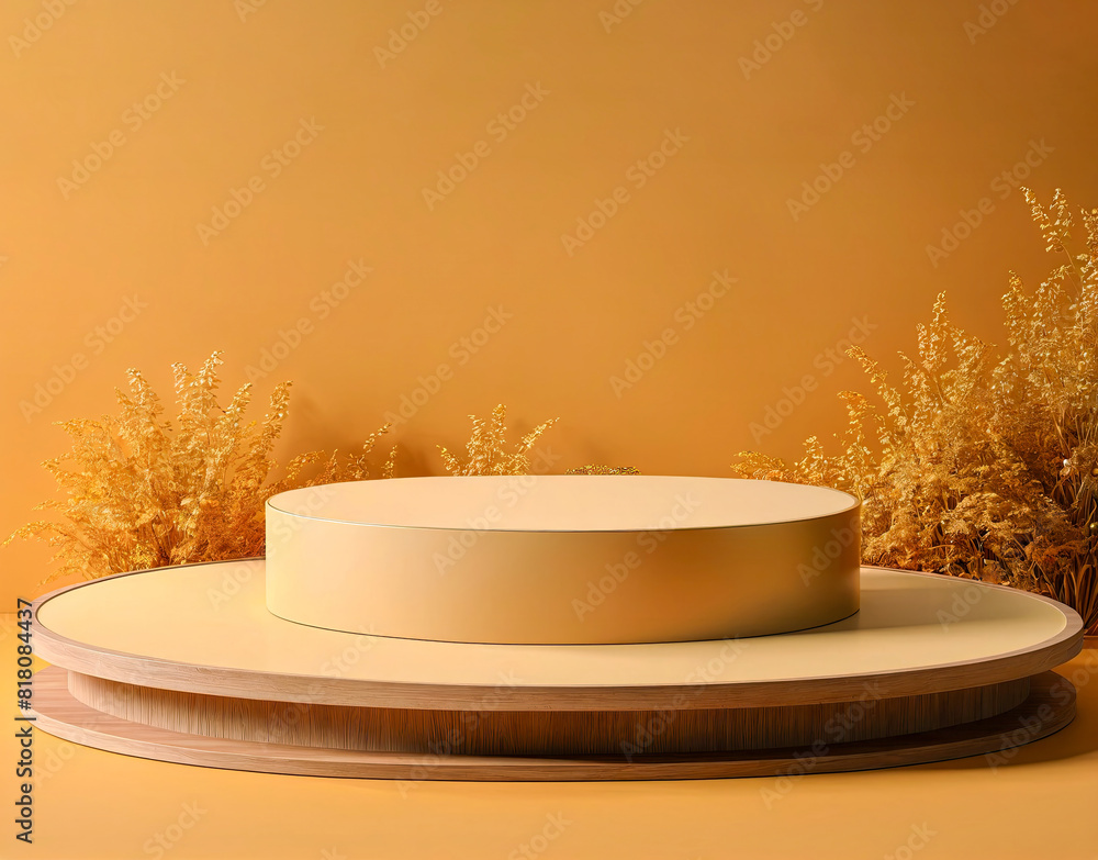 Gold podium display background. luxury podium on background gold product presentation mock up Gold podium display background. luxury podium on background gold product presentation mock up