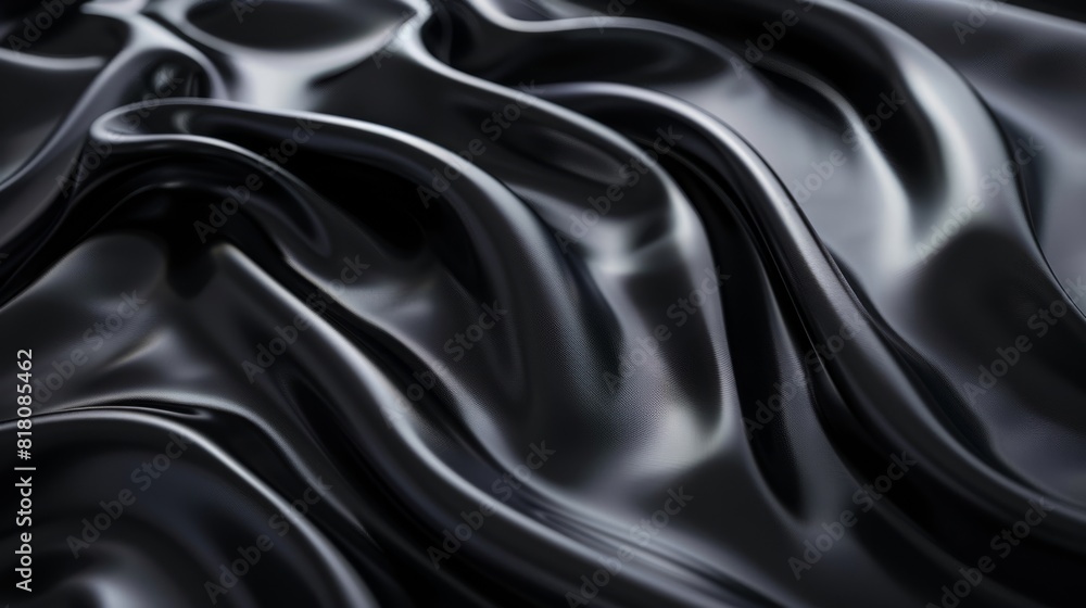 A black fabric with a shiny surface A black fabric with a shiny surface