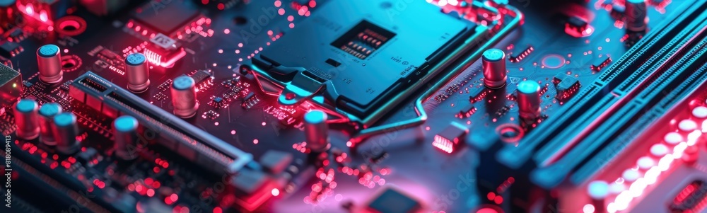 Server room with many computers and wires