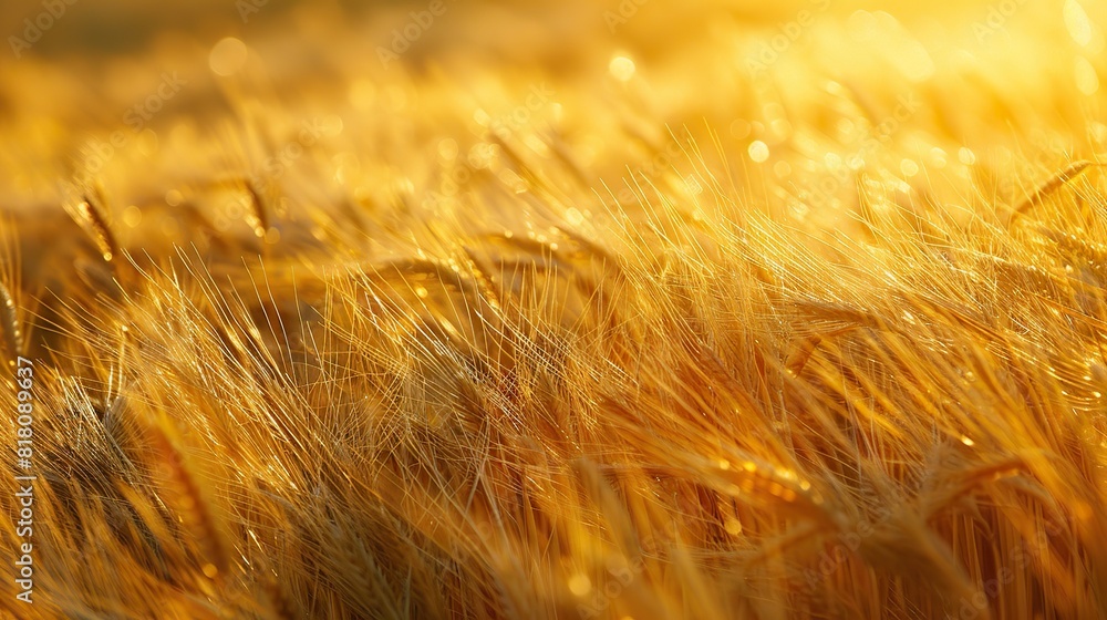 A field of ripe golden barley swaying in the wind. A field of ripe golden barley swaying in the wind.