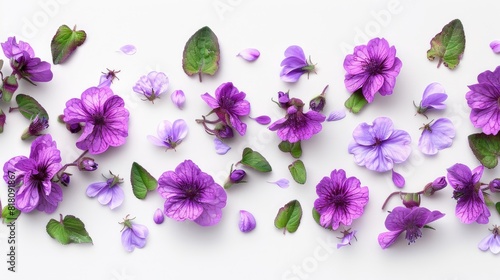 Purple flower closeup. Generative AI