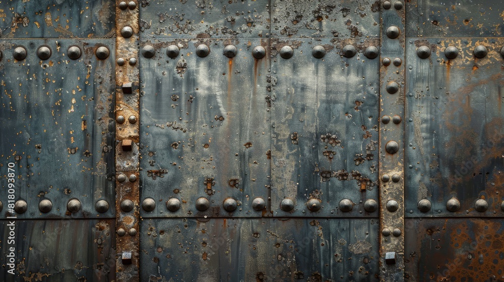 Steel plate, rivets.. Generative AI Steel plate, rivets.. Generative AI