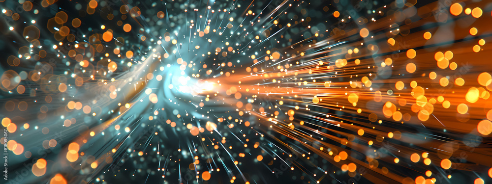 Obraz premium Fiberoptic Nexus: High-Speed Network Operations