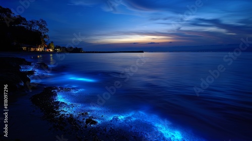 As dawn approaches the bioluminescent waves slowly start to fade leaving a magical memory of the previous night.