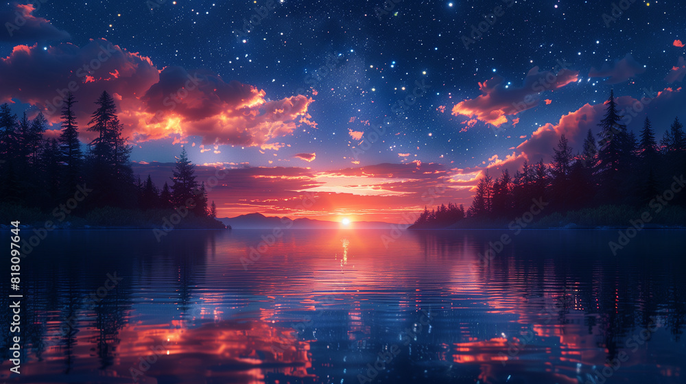 Fototapeta premium 夕焼けの光景