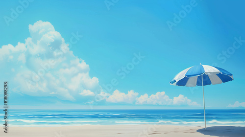 Sea Beach Parasol Background © TY