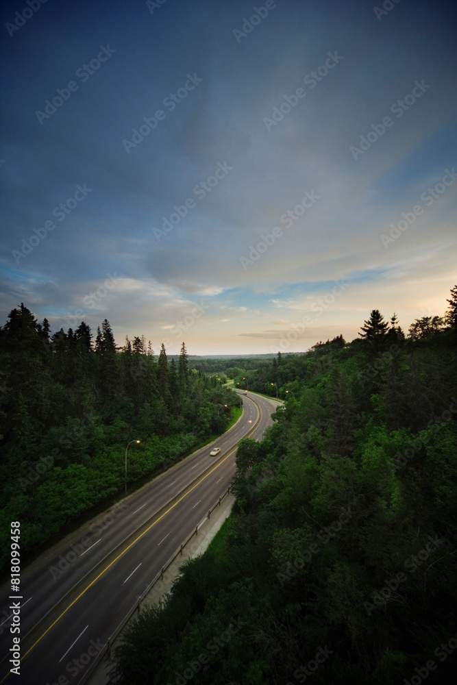 Obraz premium Rural Highway Deserted
