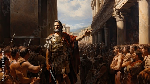 Hannibal Arrives in Rome During the Second Punic War: A Historic Triumph Scene photo