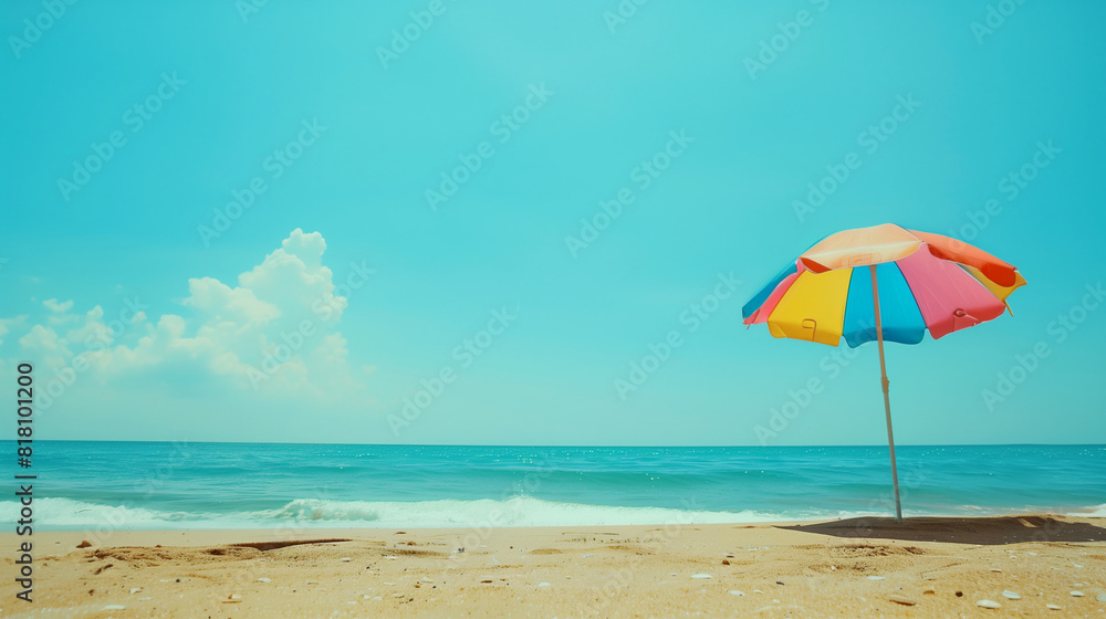 Sea rainbow Beach Parasol Background