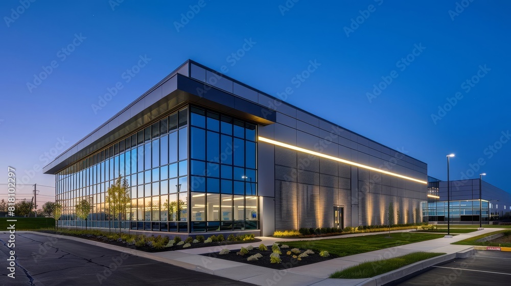 modern data center building exterior architecture photography