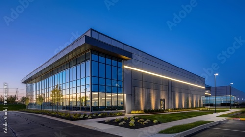 modern data center building exterior architecture photography