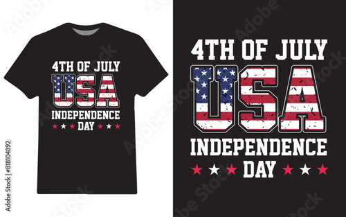 4th of July USA Independence day American Flag T-Shirt Design