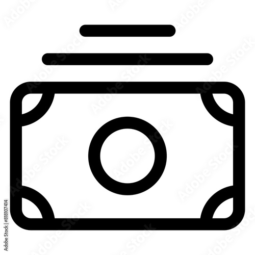 money line icon isolated on white background