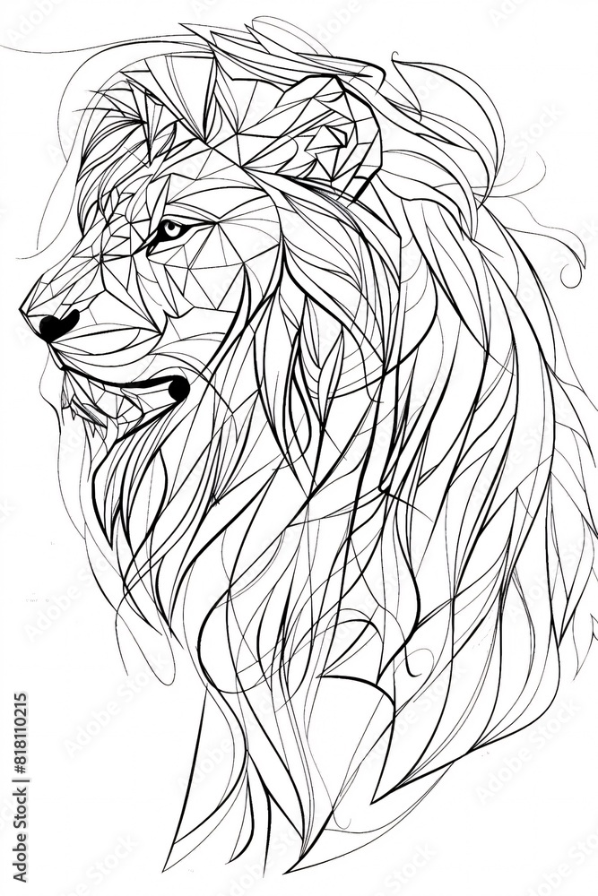 Artistic animal outline for creative use