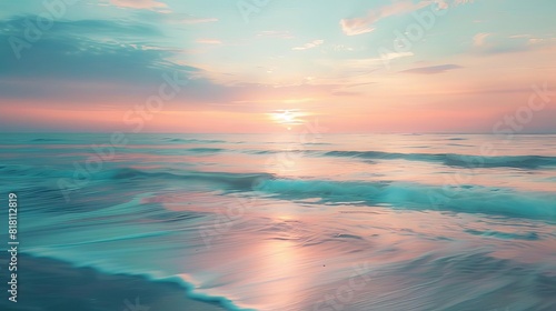 serene ocean sunset perfect relaxation and travel destination abstract landscape