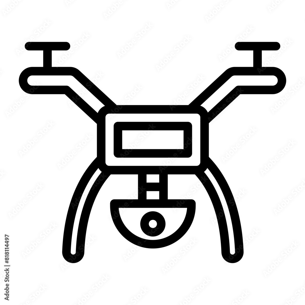 Camera Drone Vector Line Icon Design Camera Drone Vector Line Icon Design