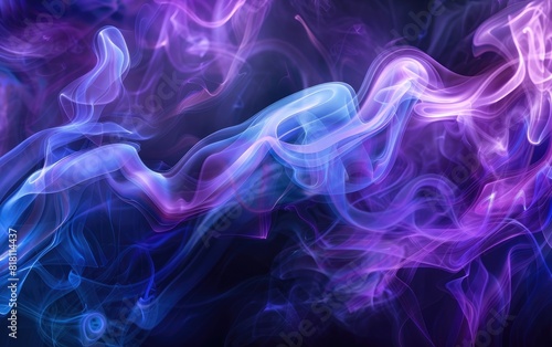 Ethereal swirls of purple and blue smoke against a dark background.