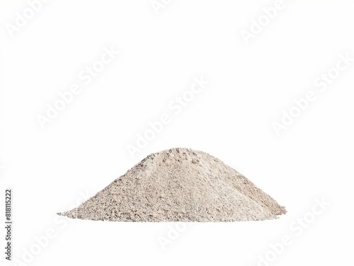 large pile of sand against a white background