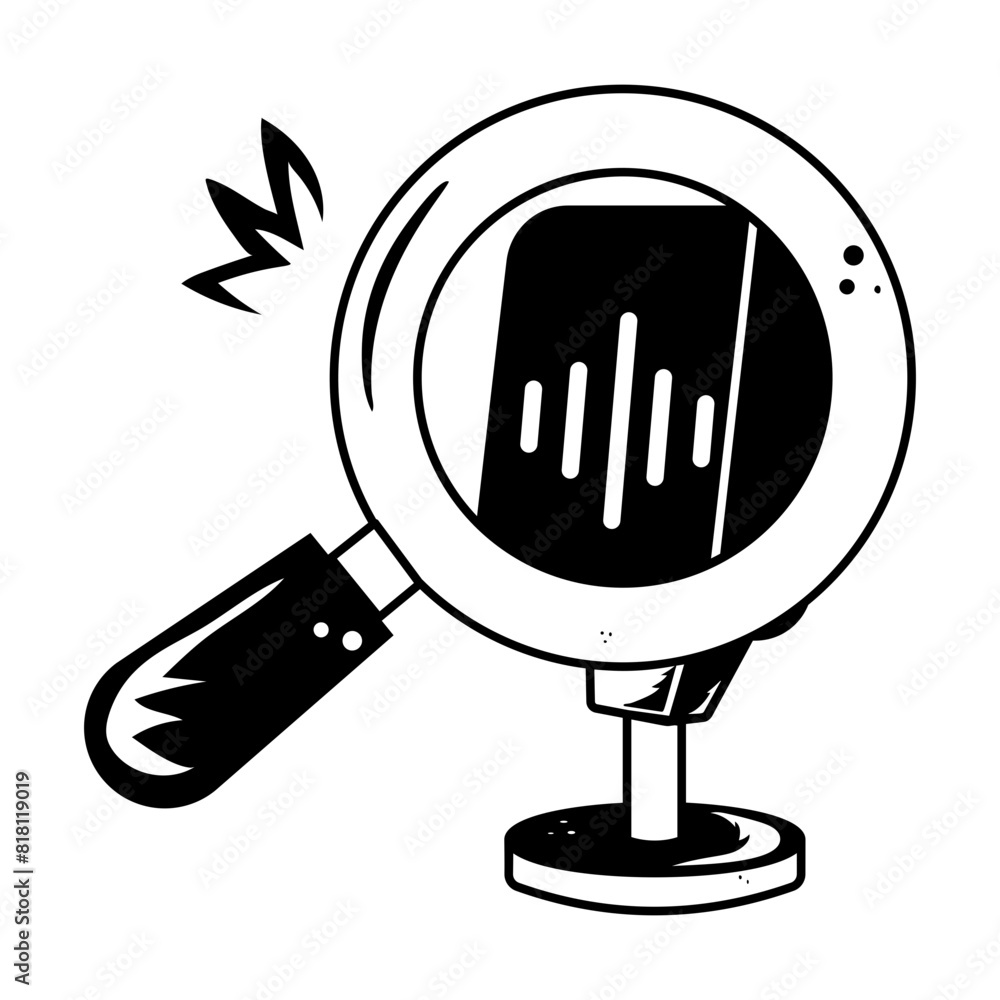Check out doodle icon of podcast search Check out doodle icon of podcast search