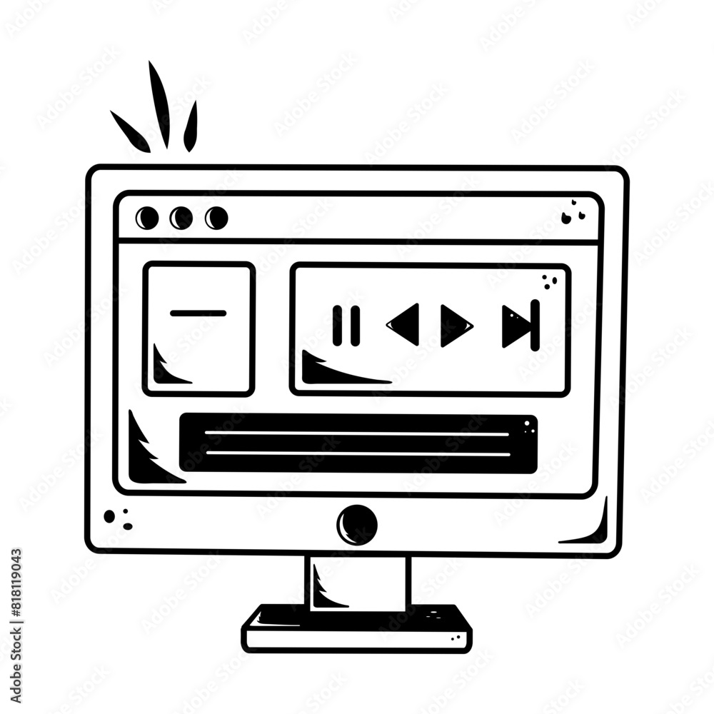 Here’s a doodle icon of a podcast player 