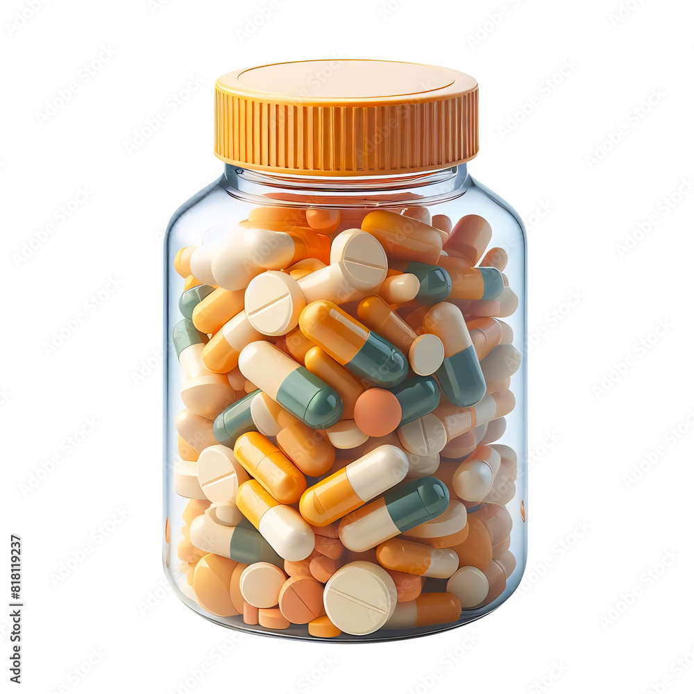 bottle of pills isolated on a transparent background PNG Image, Medical bottle of pills isolated on a transparent background PNG Image, Medical