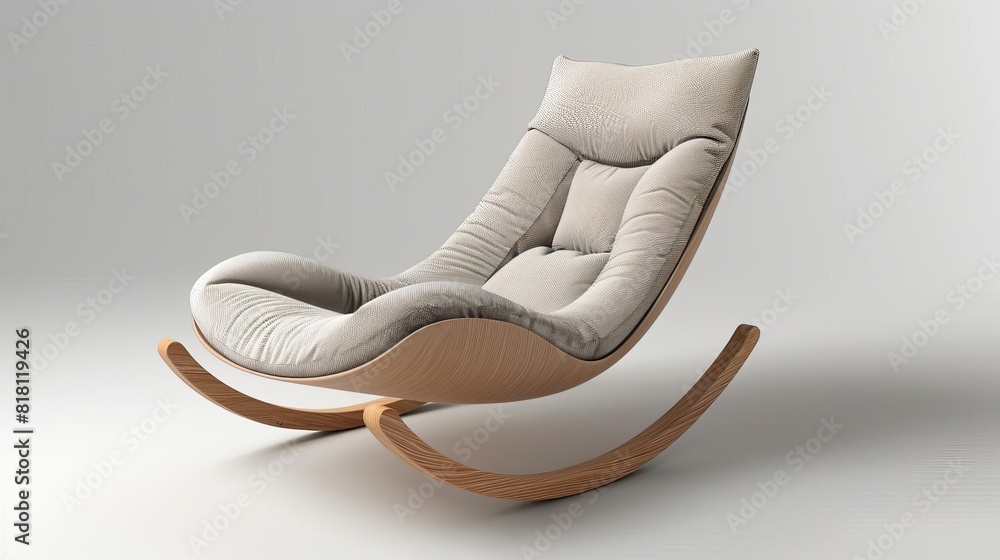 modern baby rocker chair with soft cushions ai generated product design concept modern baby rocker chair with soft cushions ai generated product design concept