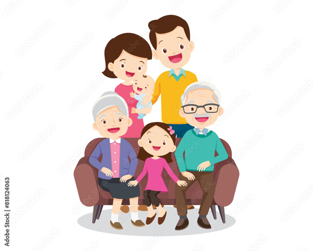 Big happy multi-generational family siblings relatives portrait Big happy multi-generational family siblings relatives portrait