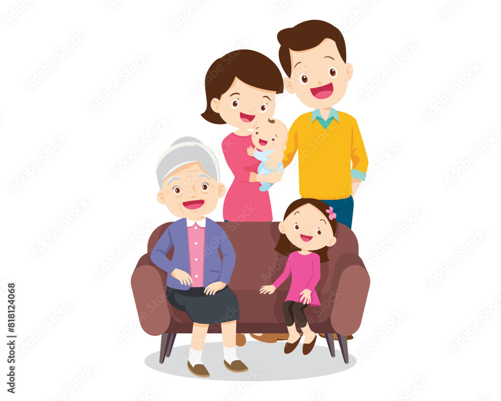Big happy multi-generational family siblings relatives portrait Big happy multi-generational family siblings relatives portrait