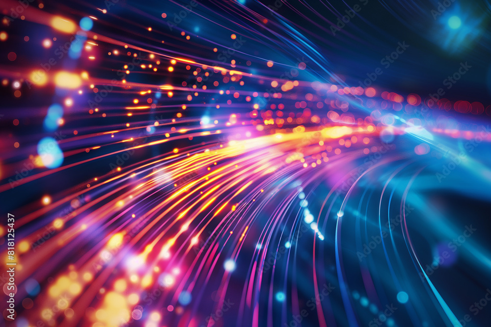 Abstract glowing fiber optic cables Abstract glowing fiber optic cables