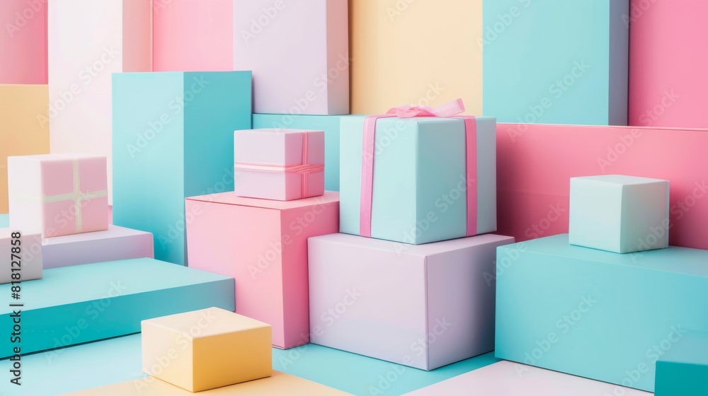 A pink and blue room with a pink and blue table A pink and blue room with a pink and blue table