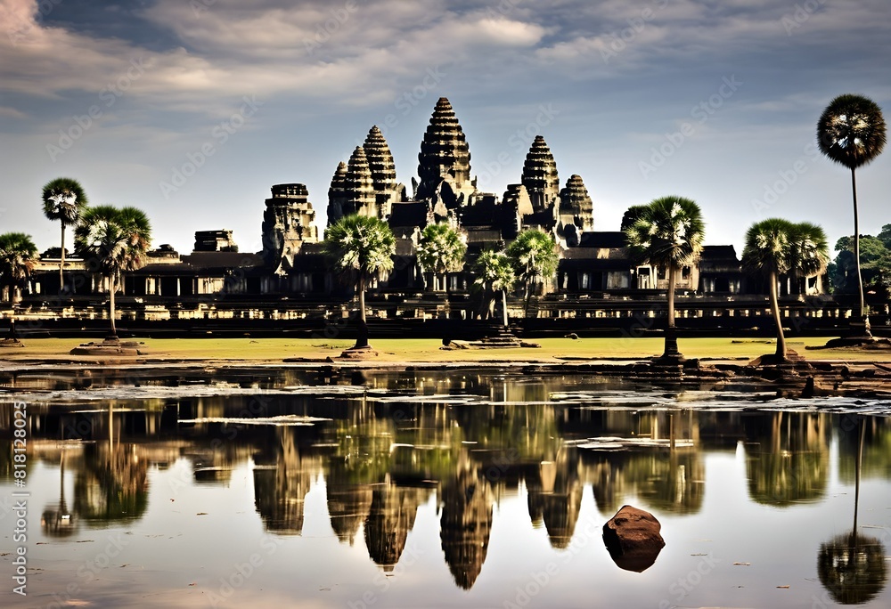 Obraz premium A view of the Angkor Temples in Cambodia