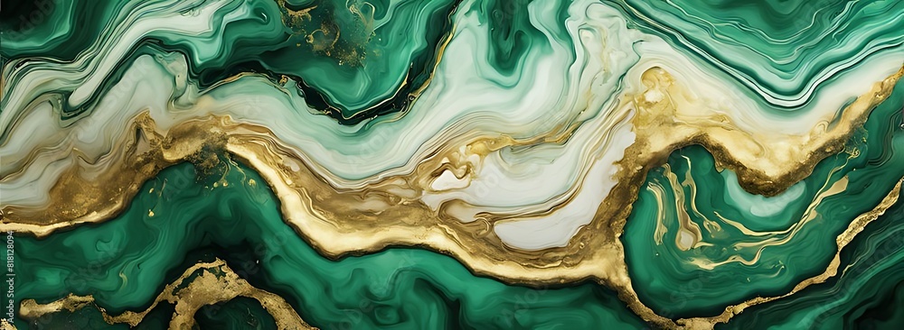 Background green gold abstract texture marble pattern liquid ink paint. Dark background green gold luxury stone wallpaper golden watercolor foil agate black art design emerald color fluid water moder Background green gold abstract texture marble pattern liquid ink paint. Dark background green gold luxury stone wallpaper golden watercolor foil agate black art design emerald color fluid water moder