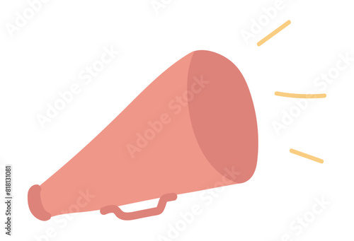 Director megaphone in flat design. Movie production producer loudspeaker. Vector illustration isolated.