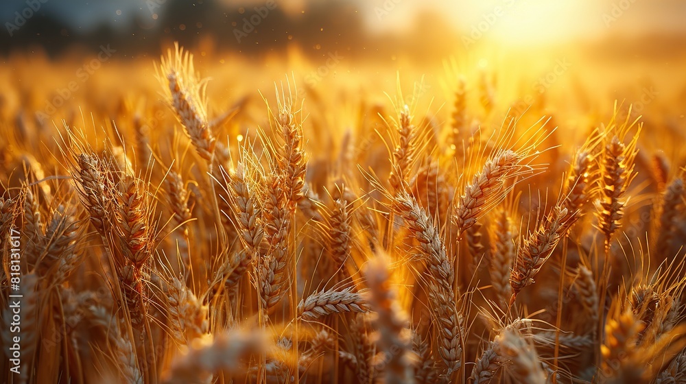 A field of tall, golden wheat ready for harvest. A field of tall, golden wheat ready for harvest.