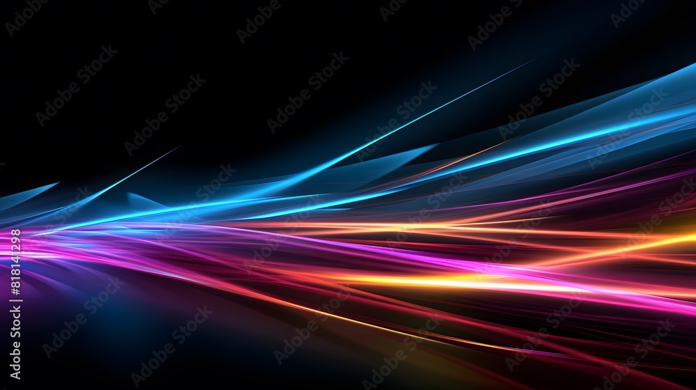 abstract dark background with glowing lines abstract dark background with glowing lines