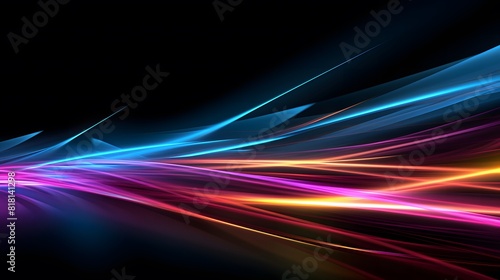 abstract dark background with glowing lines