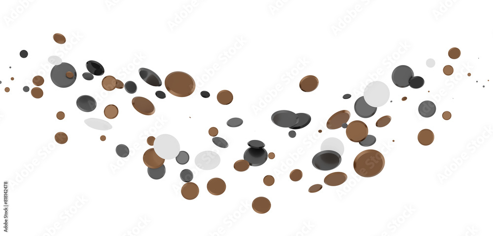 Obraz premium Confetti, paper triangle on the floor, fancy, colorful, celebration party