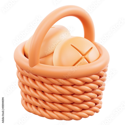 3D basket of bread