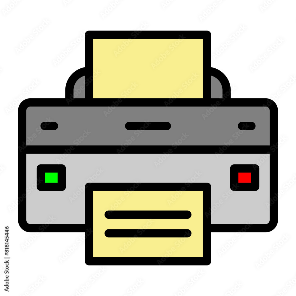 Printer Line Filled Icon Design Printer Line Filled Icon Design