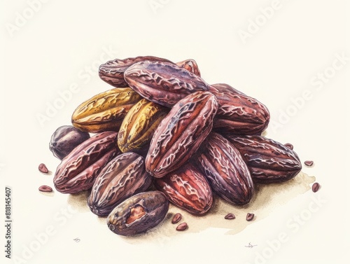 Wallpaper Mural A close up of dried fruit, including dried cherries, dried figs, and dried apricots Torontodigital.ca