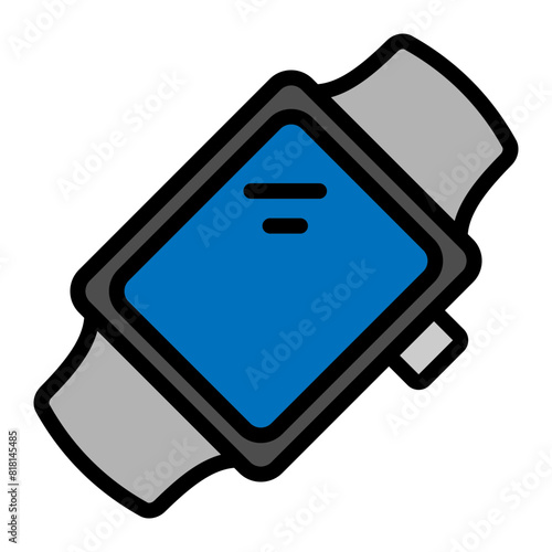 Smartwatch Line Filled Icon Design