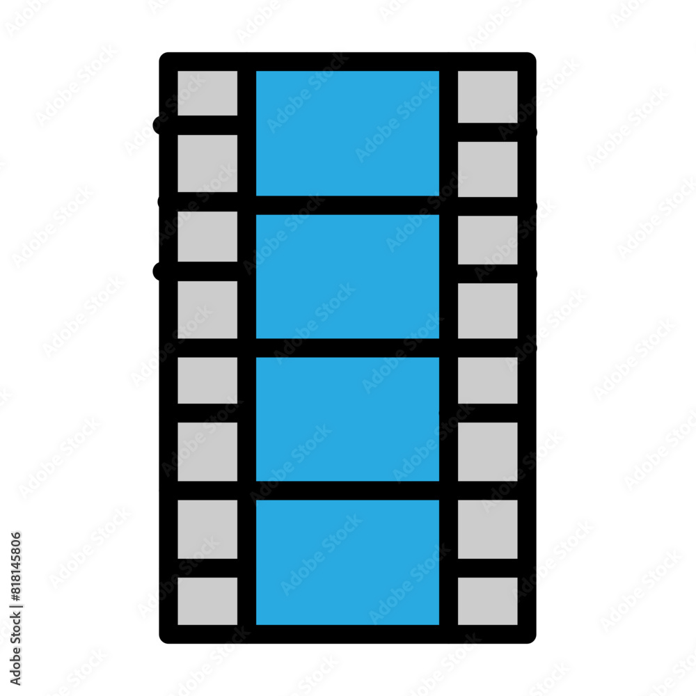 Movie Line Filled Icon Design