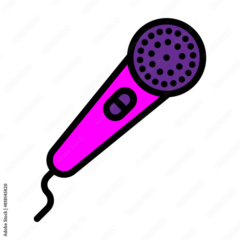 Microphone Line Filled Icon Design Microphone Line Filled Icon Design