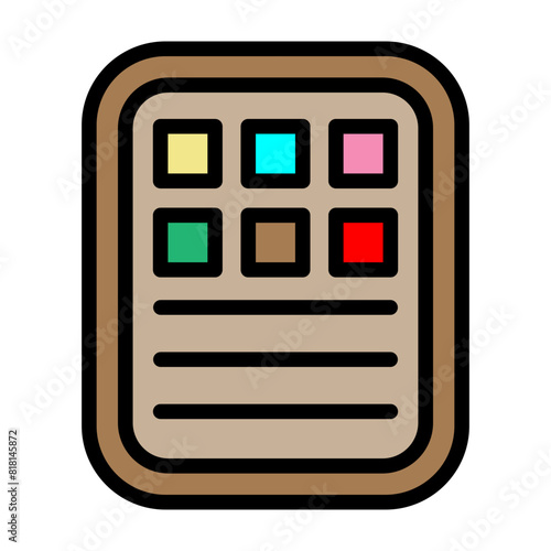 Storyboard Line Filled Icon Design
