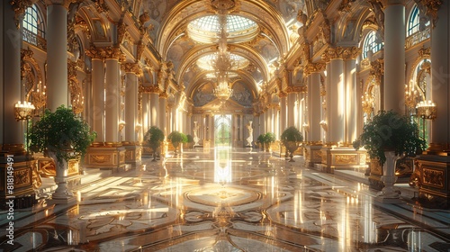 Luxury Classic Gold Palace Interior