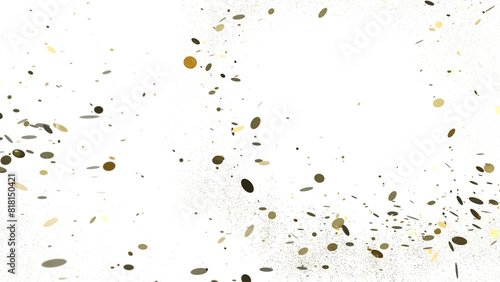Enchanting Euphoria  Breathtaking 3D Illustration of Enchanting gold Confetti