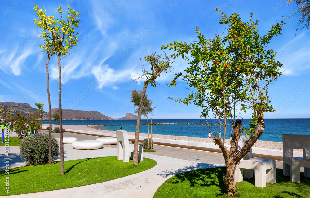 Obraz premium Altea, Costa Blanca, Spanien, Strandpromenade