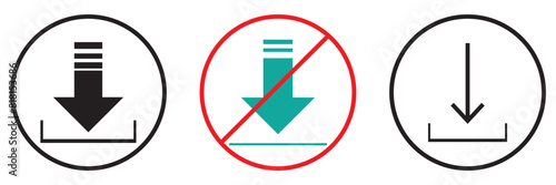 Free Download Download icon or install symbol. Downloading button. Downloading sign.7891 - GFXLoad
