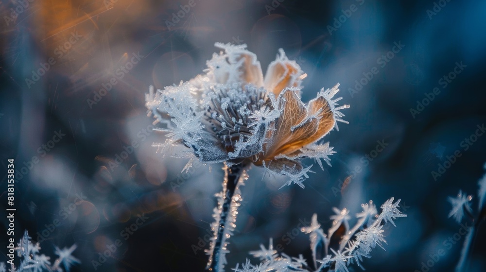 A photographer capturing the mesmerizing beauty of a frost flower through their lens immortalizing its unique and fleeting existence. A photographer capturing the mesmerizing beauty of a frost flower through their lens immortalizing its unique and fleeting existence.